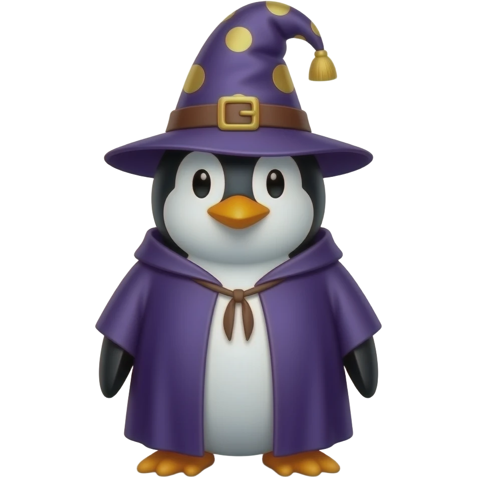 Penguin Wizard emoji