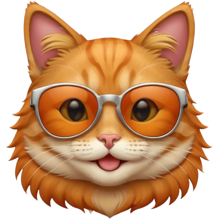cat wearing sunglasses, smiling emoji