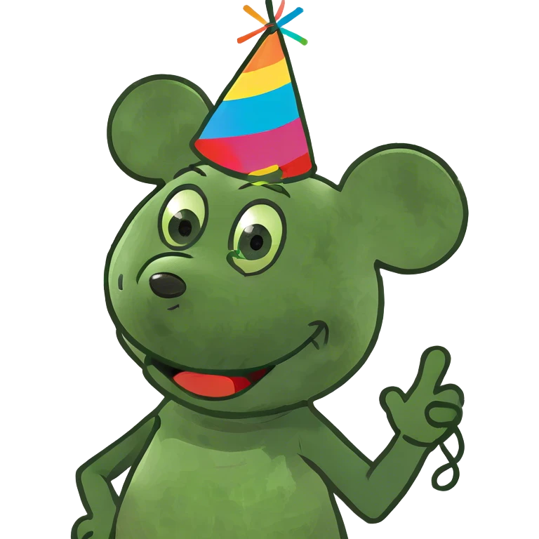 Mickey with balloons  emoji