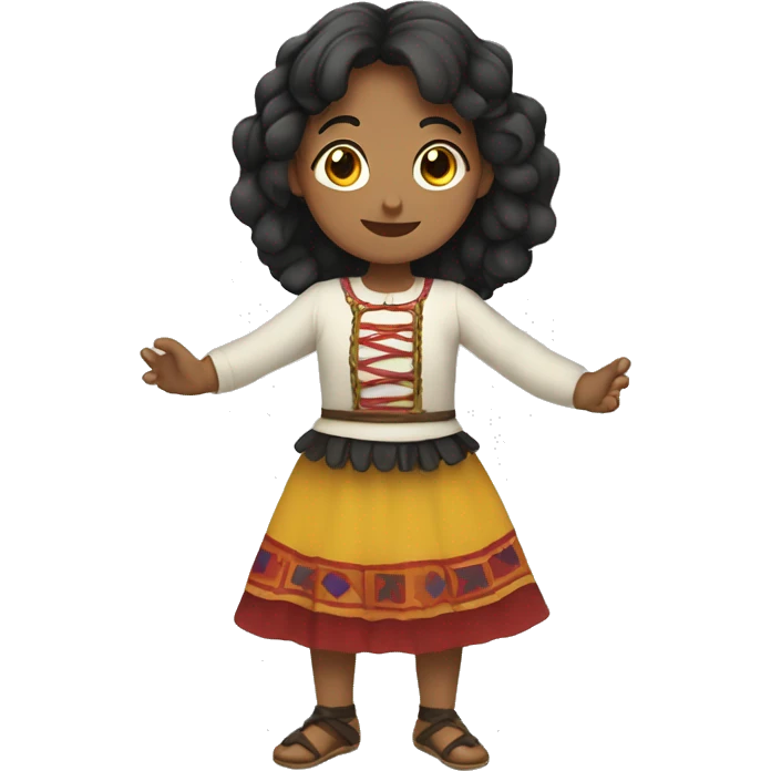 Girl doing folklor emoji