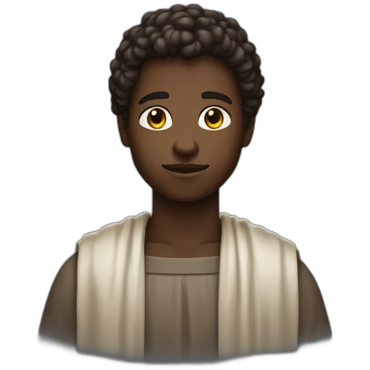 Young Andrew the apostle darkish skin color from bible emoji