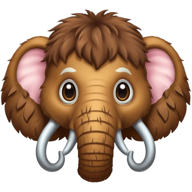 cute mammoth head with big eyes emoji