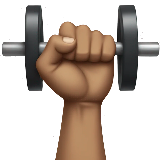 hand gripping huge barbell emoji