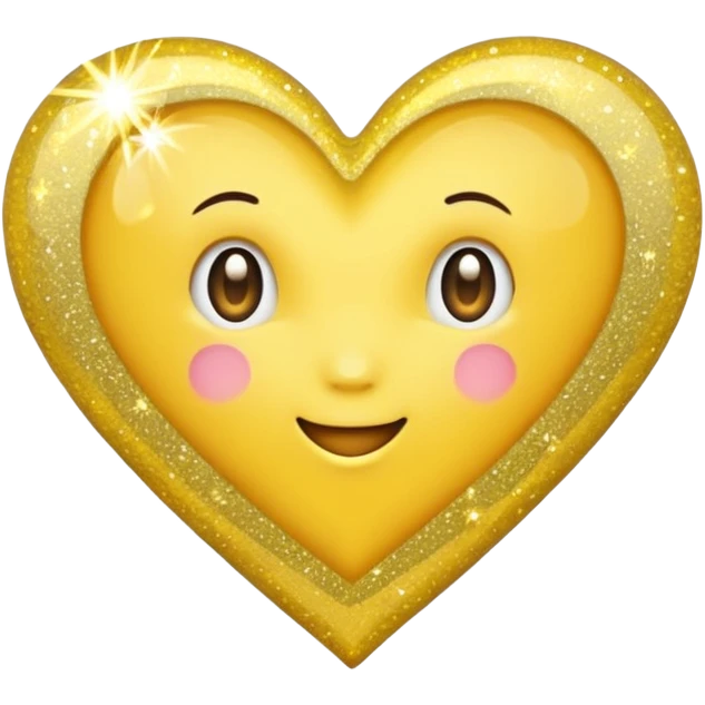 yellow heart with a glitter effect emoji