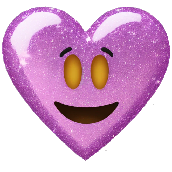 Glitter heart emoji