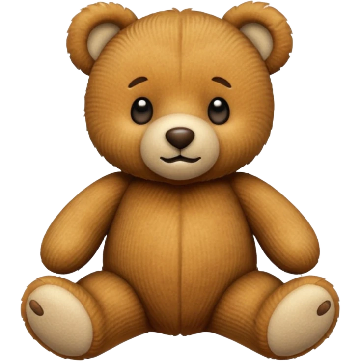 Corduroy texture teddy bear emoji