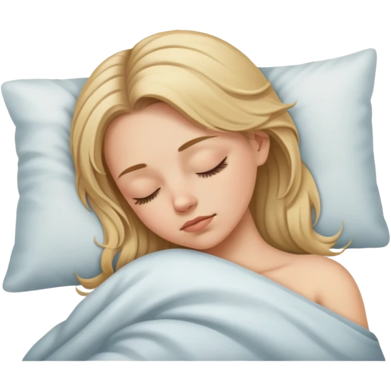 white girl dirty blond hair sleeping  emoji