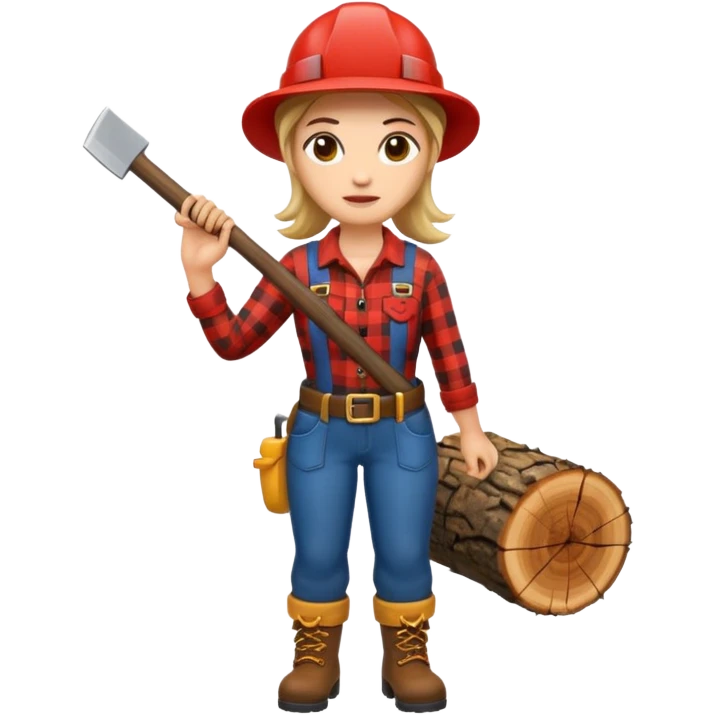 lumberjack woman emoji