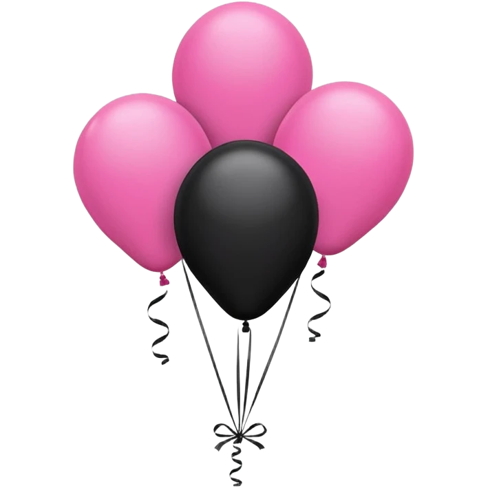 Happy Birthday in Pink and Black  emoji