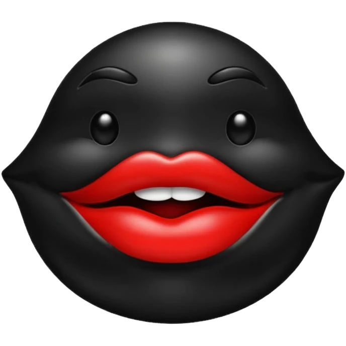 Black kiss emoji emoji