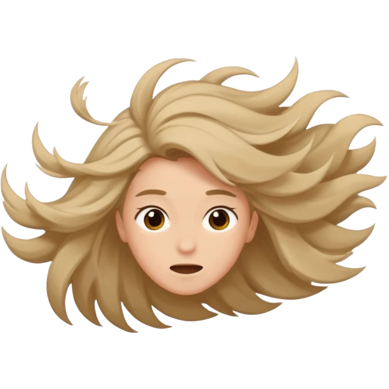 Falling side ways no face emoji