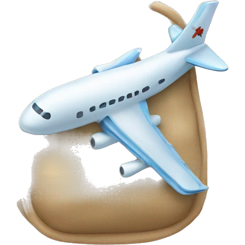 Airplane bag for feeling sick emoji