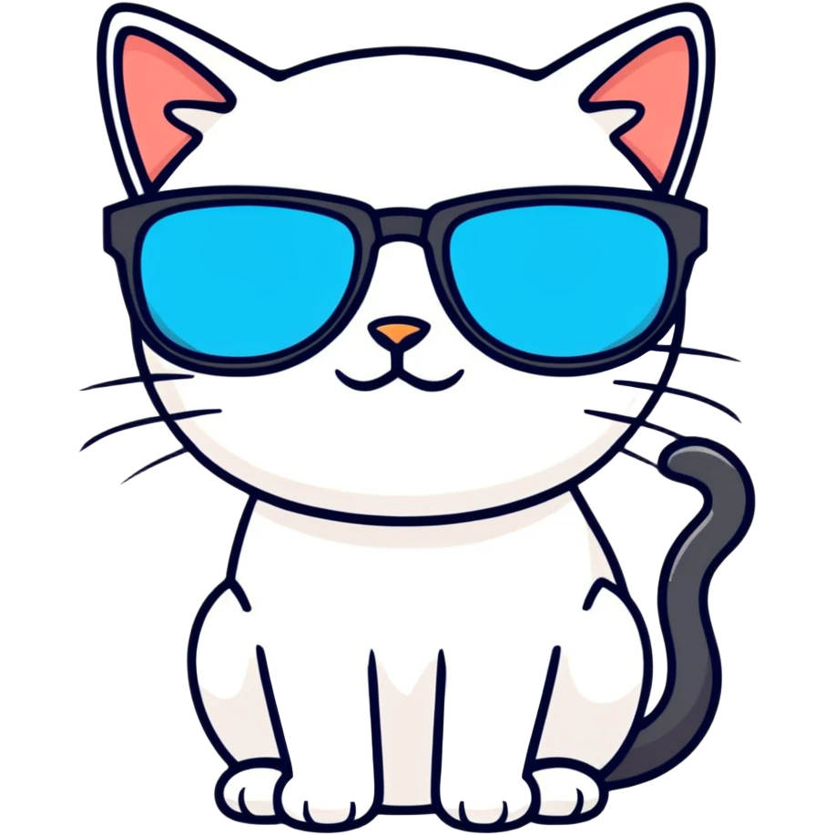 Cat with sunglasses emoji