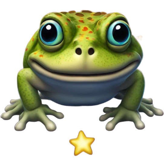 bufo with shooting stars out of eye sockets emoji