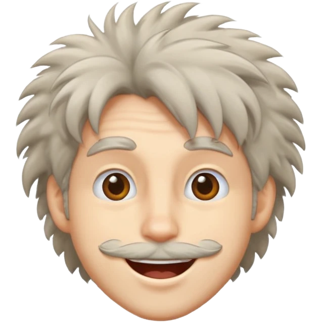 man with furry hair emoji