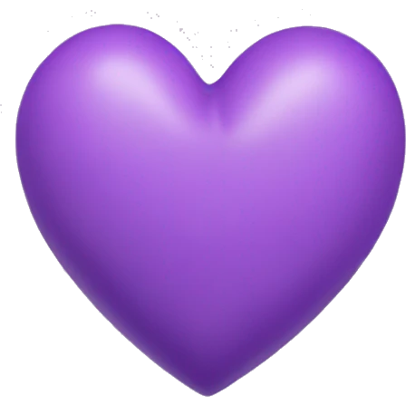 corazón morado pastel  emoji