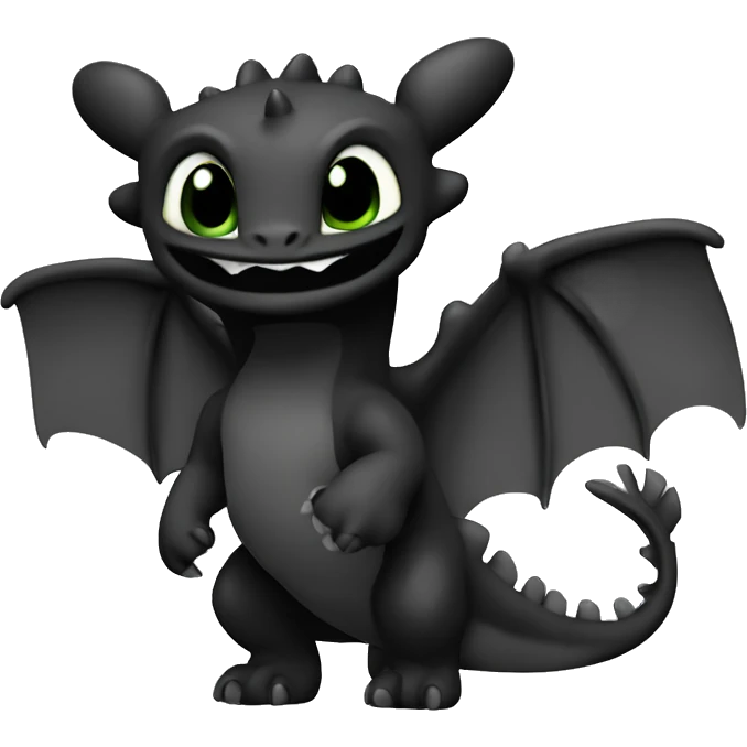 Toothless How-to-train-your-dragon outline symbol emoji