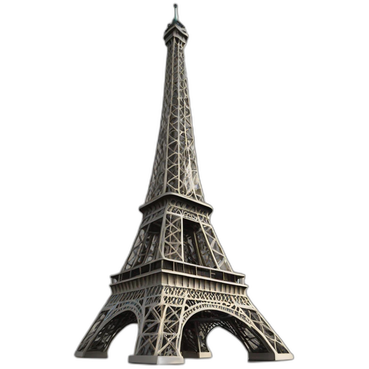 Un géant qui s'appuie sur la tour Eiffel emoji