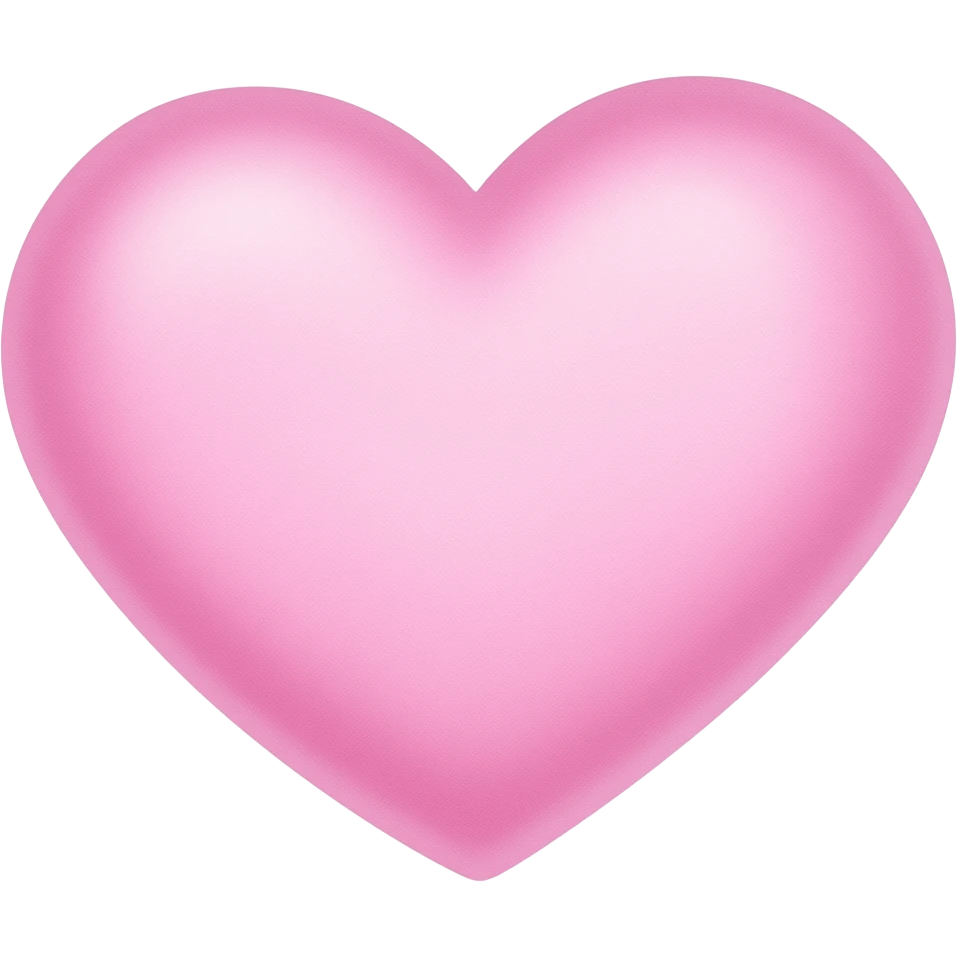 a pastel pink paintbrush drawing a heart in shades of light and dark pink emoji