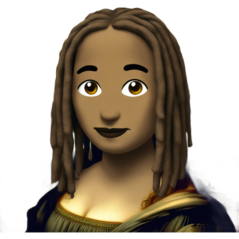 Mona Lisa with dreads emoji
