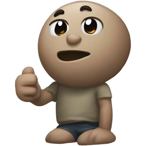 pateando una piedra  emoji