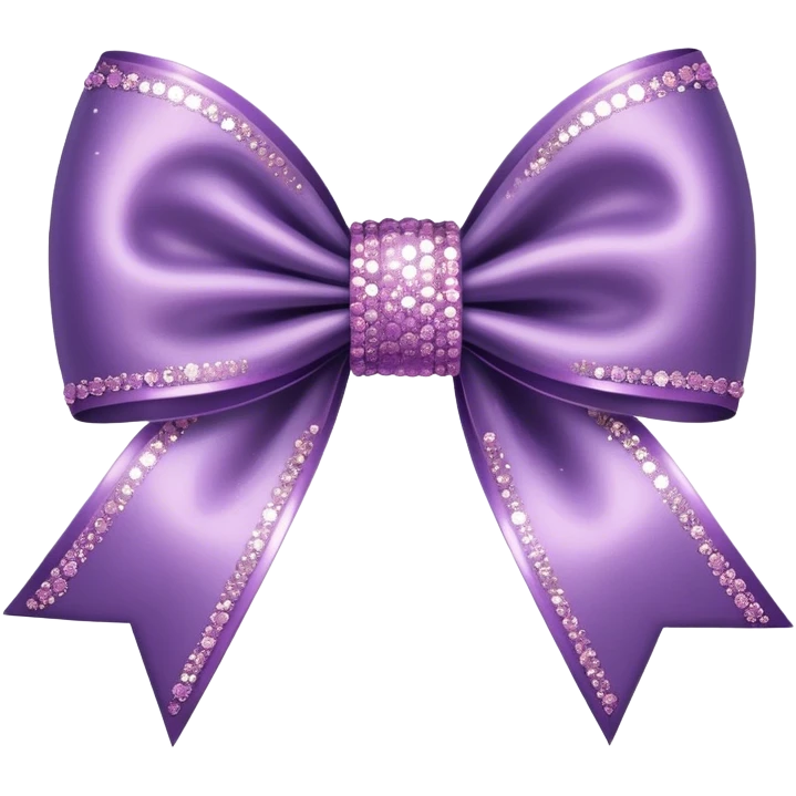 ￼ Bow with glitter emoji