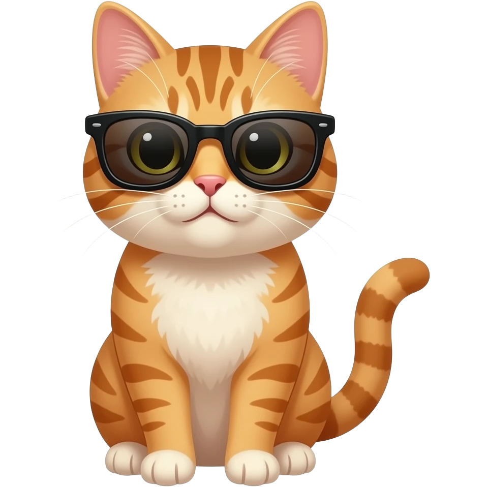 Cat wearing sunglasses emoji