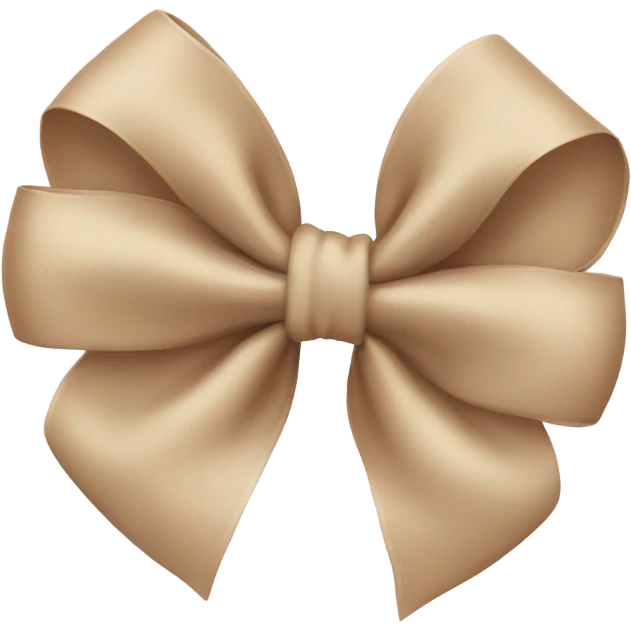 beige bow emoji
