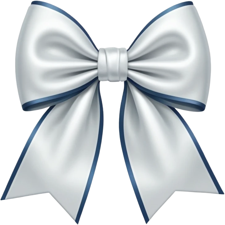white satin bow emoji