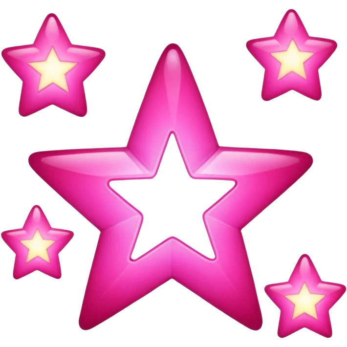 яркие розовые звезды сияние emoji