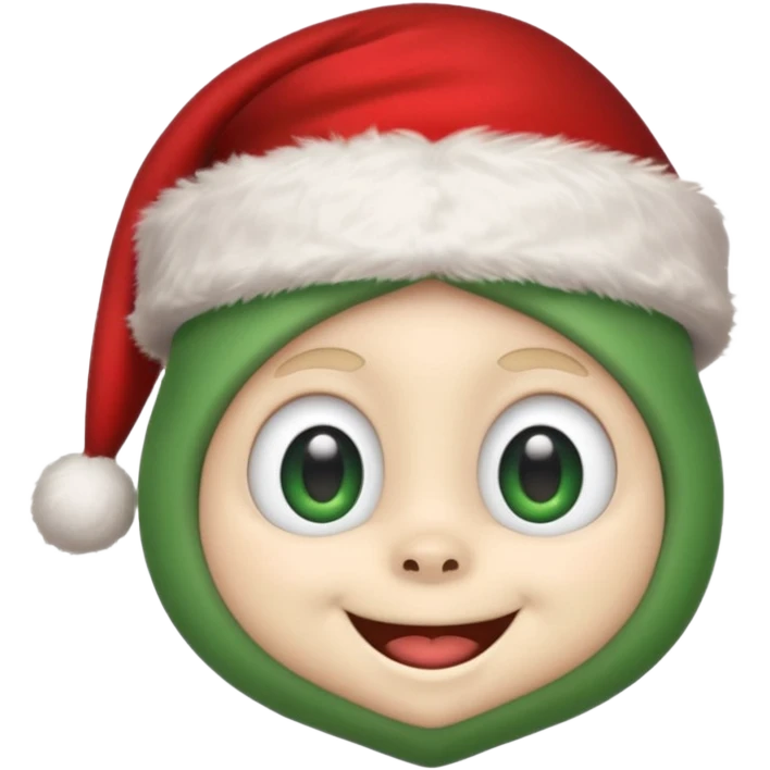 grogu wearing santa hat emoji