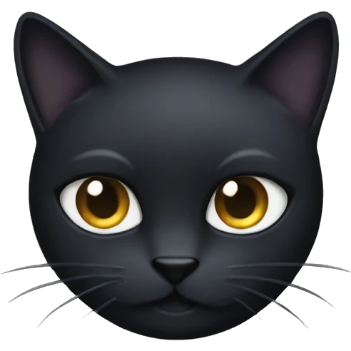 Black cat eye patch emoji