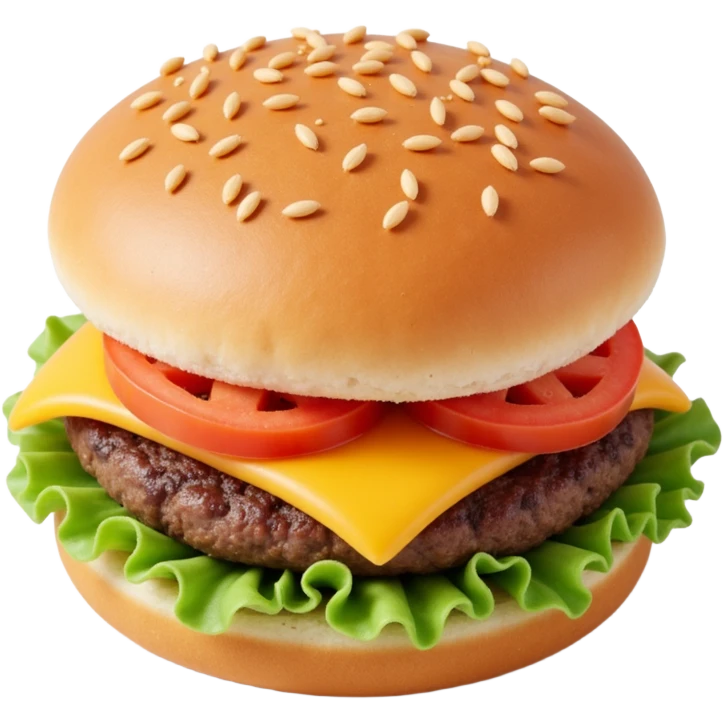 A modern sleek burger with detailed features with soft lighting emoji
