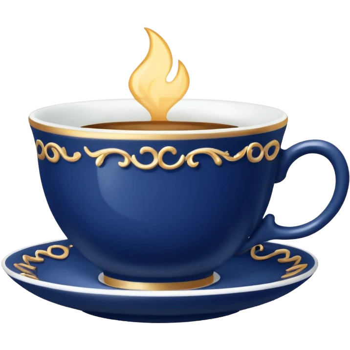 broke navy blue tiny tea cup emoji