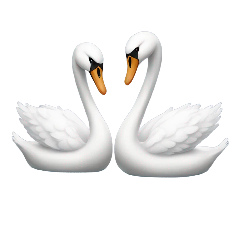 Two swans  emoji