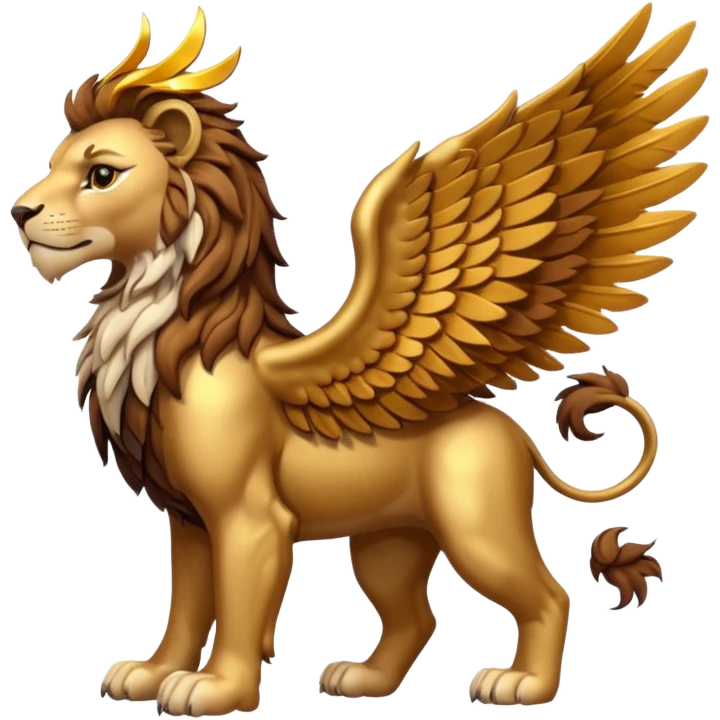 Grifin, lion body, wings emoji