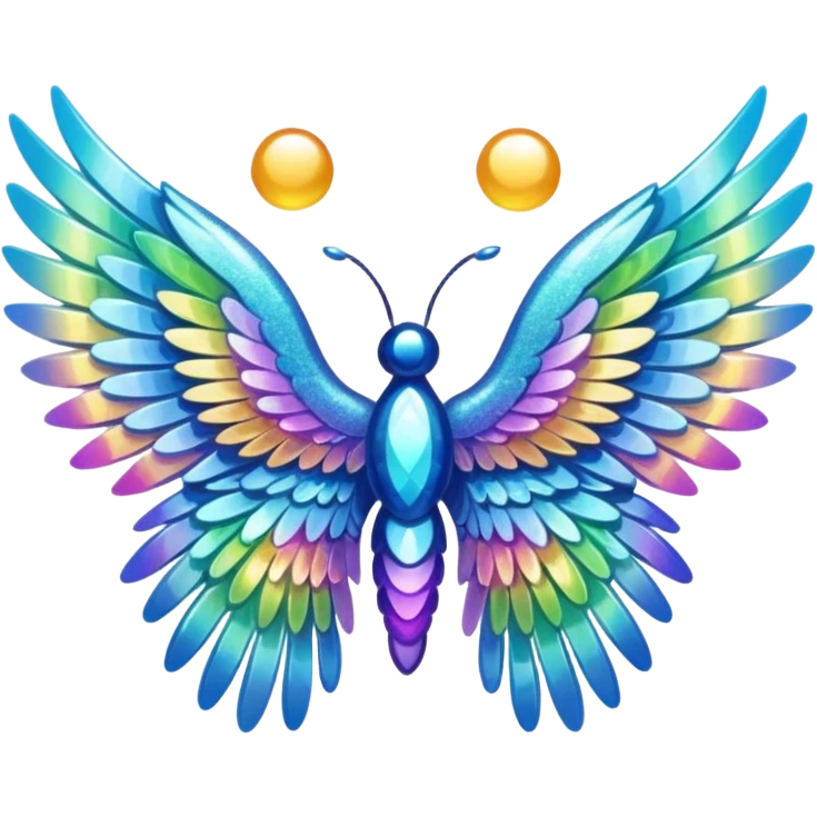  glitter wings, remove background emoji