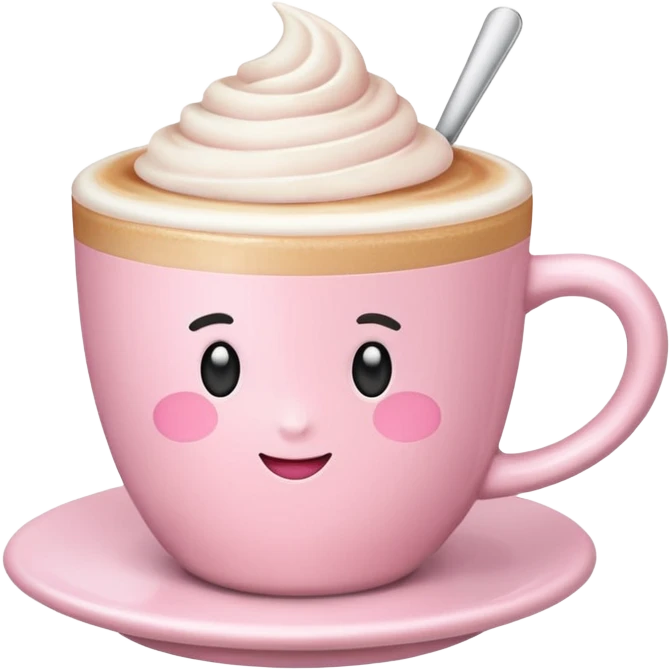 Capuchino pink emoji