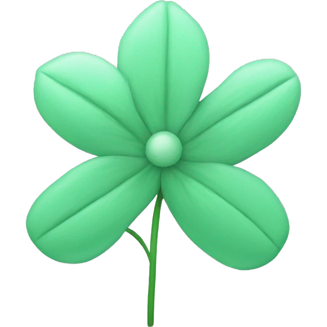 Mint green flower emoji