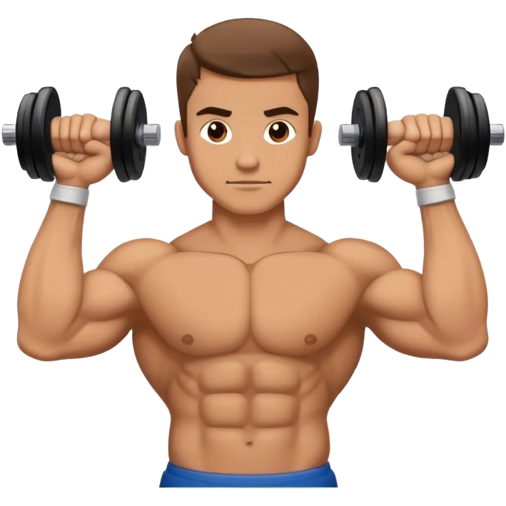 man weighted wrist curl emoji