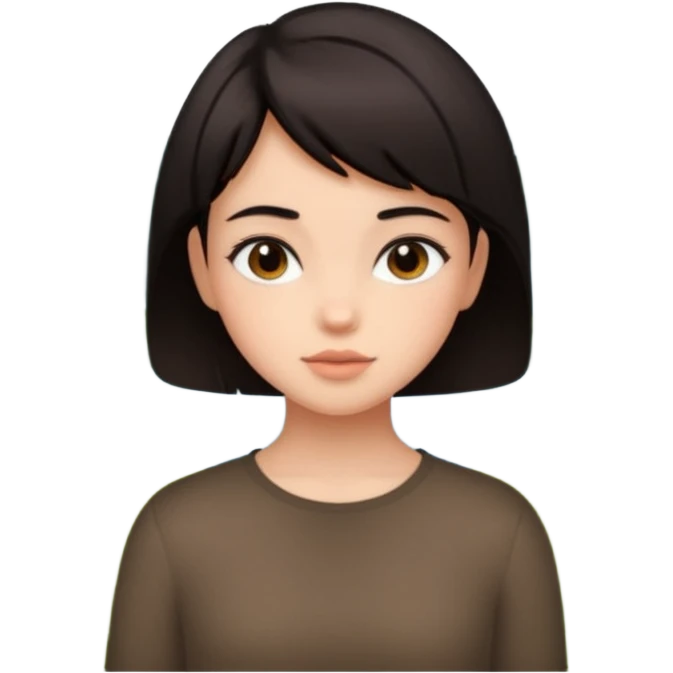 nature hearb girl with dark short hair emoji