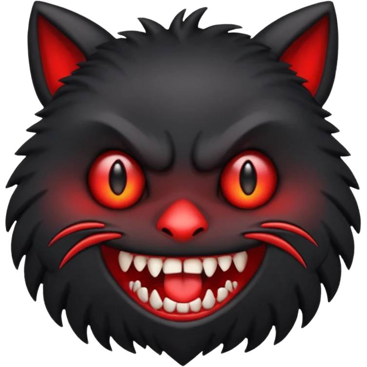 Can you create a cute / chibi emoji and some ravenous or evil cute emojis for ravenous fiend in shadow slave? Here is an image of the fiend for a baseline: https://shadowslave.fandom.com/wiki/Ravenous_Fiend?file=LittleScavybyjust_a_koifish.jpg focus on what the existing art looks like as a baseline emoji
