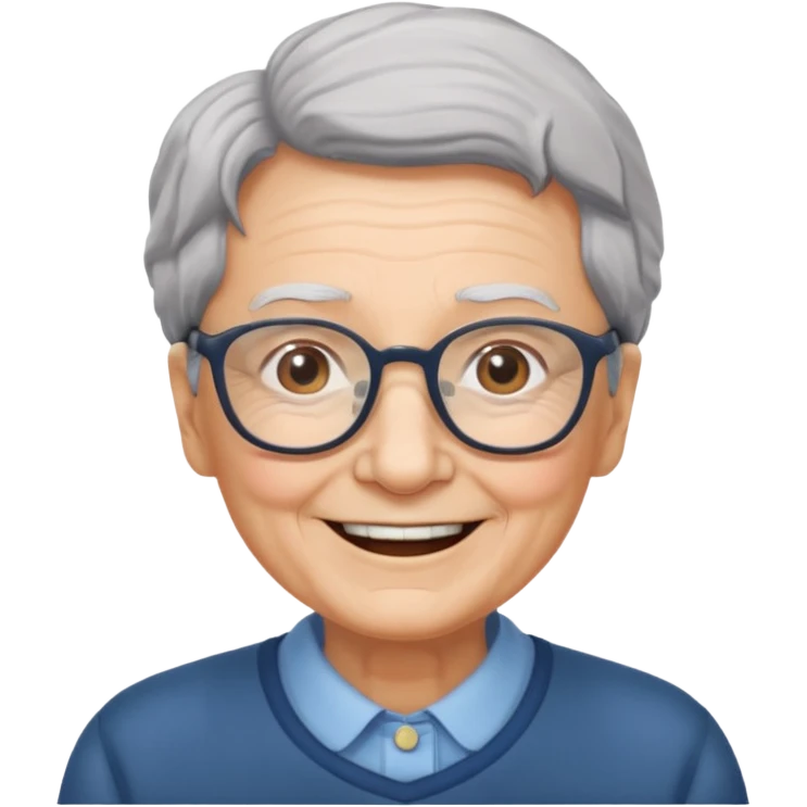 elderly with glasses emoji