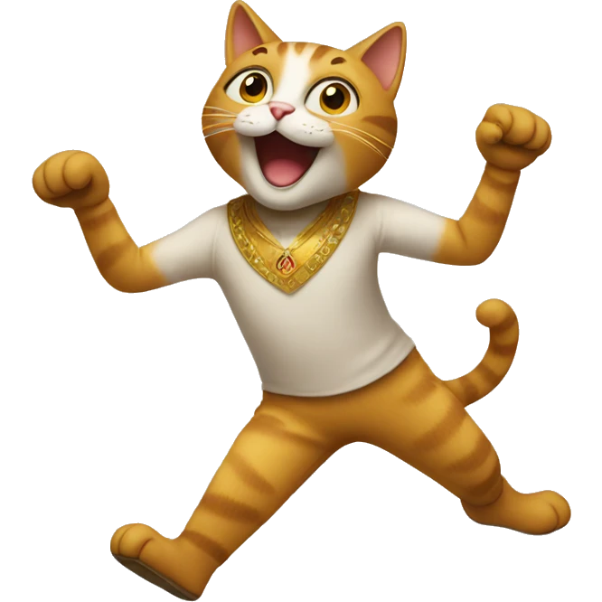 A dancing cat  emoji