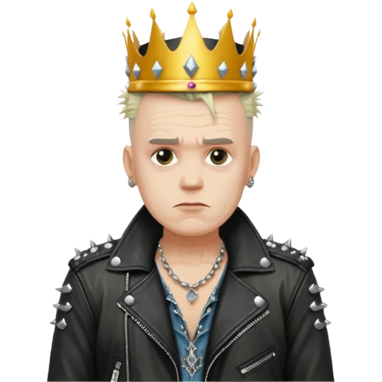 old king punk with crown emoji