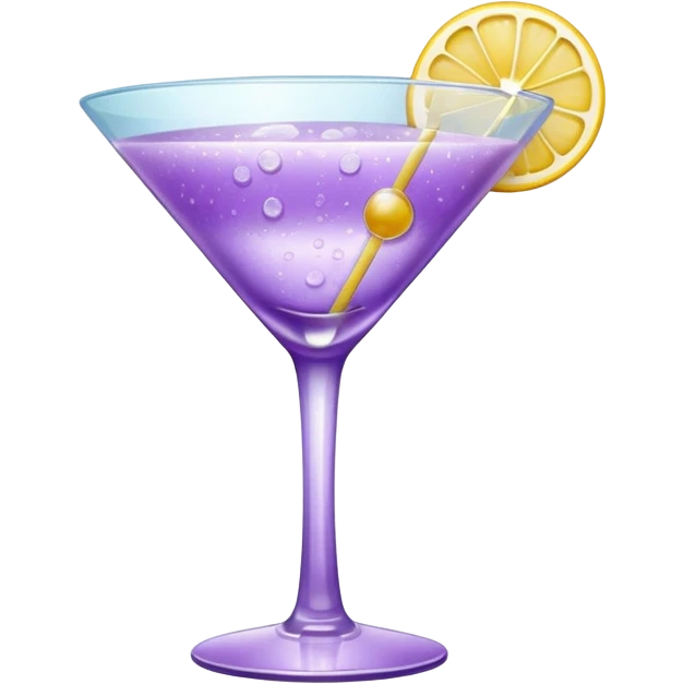 Cocktail light purple with high glass emoji