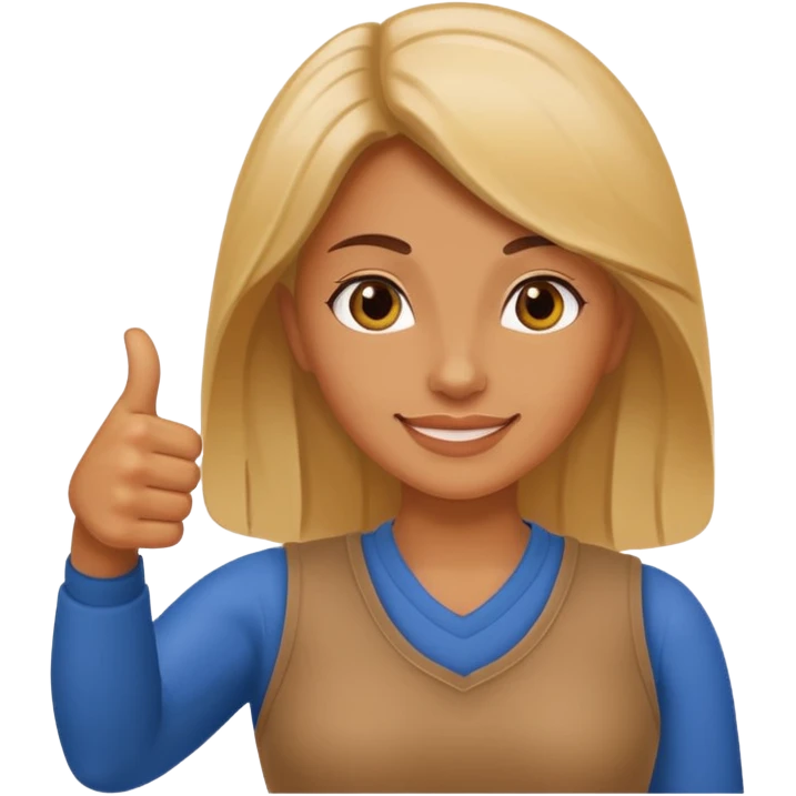 Woman making thumbs up  emoji