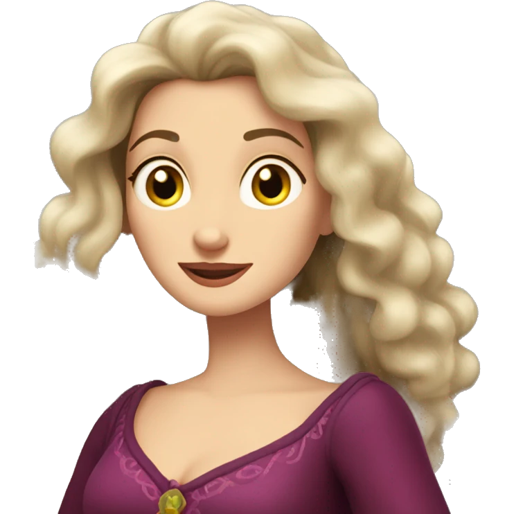 Mother gothel with long hair from Tangled  emoji