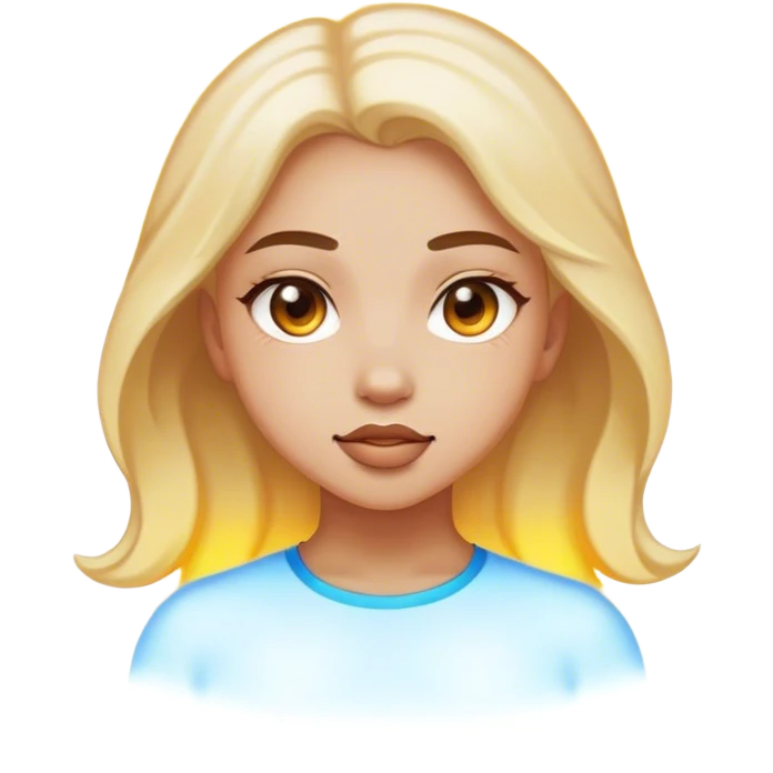 A girl with one hundred aura emoji