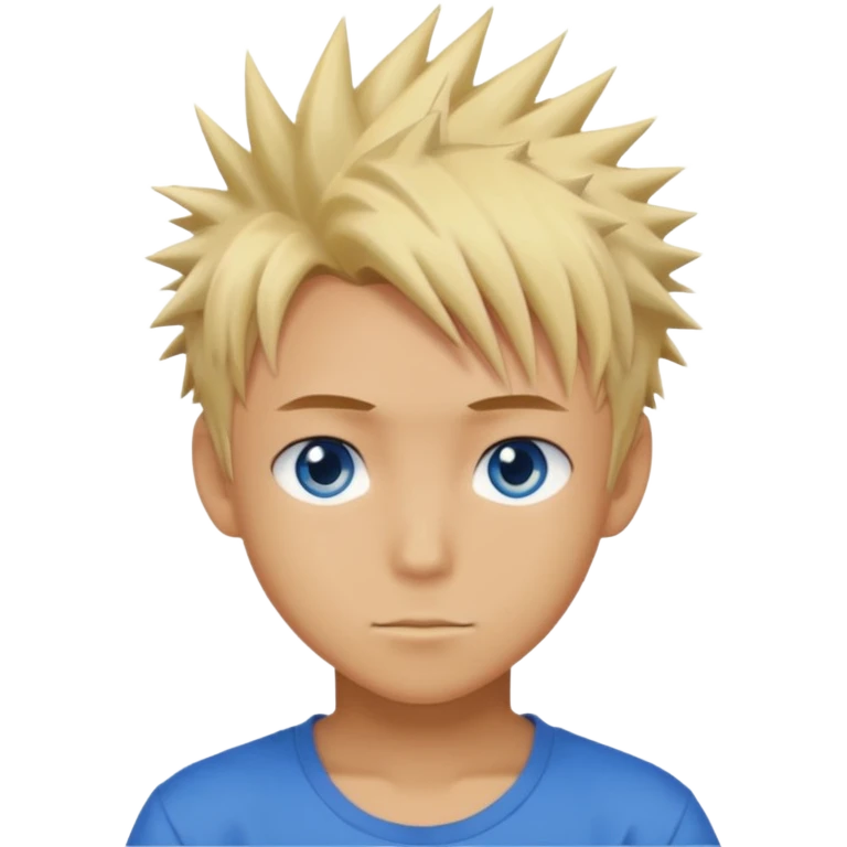 Naruto Anime style boy head emoji